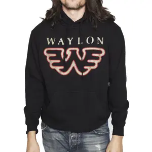 [Ship from U.S] Waylon Jennings Wings Logo Hoodie – Country Music Pullover, Retro Western Style Sweatshirt for Fans.