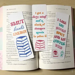 Spicy Romance Bookmark - Double-Sided Laminated Design with "Pretty Girls Read Dirty Books" & "Gorgeous Girls Read Smut" - Perfect Bookish Gifts for Romantic Readers
