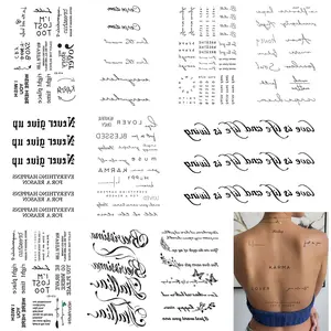 10 Sheets Small Temporary Tattoos Fake HandTattoos Tiny Finger Tattoo Mini Temp Tattoos  Letters English Rose FlowerButterfly Tattoo Sticker For Party Festivals DailyMakeup