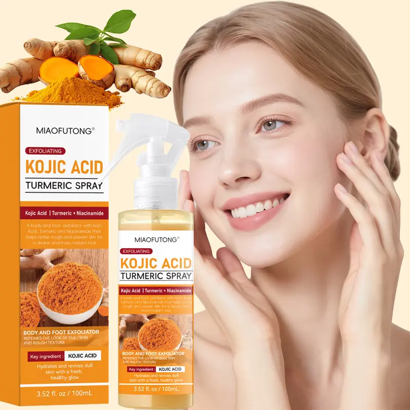 【Mother's Day gift】Turmeric Body Exfoliating Spray  Gentle Body Peel Mist to Help Remove Dead Skin and Improve Rough Texture, Suitable for All Skin Types