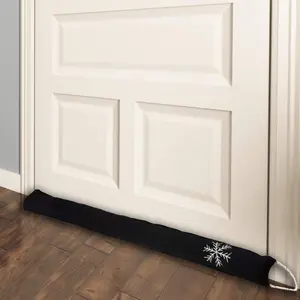 Cold Weather 36-Inch Door Draft Stopper Snake - Wind Blocker for Door Bottom and Window Sill (Black)