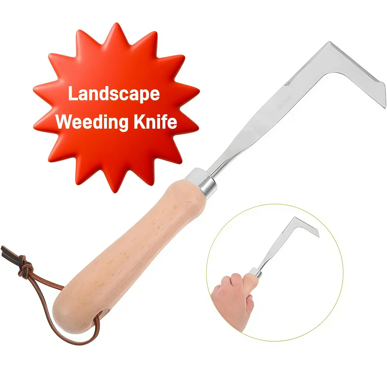 Portable Garden Weeding Tool Set - Easy-to-Use Stainless Steel & Wooden-Handled Trowels for Weeding, Vegetable Care, Soil Loosening, Transplanting