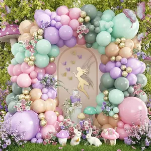 Fairy Balloon Arch Garland Kit, 125 count Sage Green   and Green  Spring Balloons for Girl Wonderland Fairy First Birthday  Shower  Party Wedding Wildflower Party Decorations