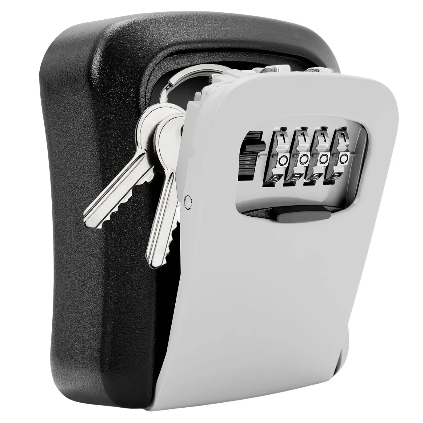 1pc Key Lock Box Wall Mounted, 4 Digit Combination Lockbox for Outside House Keys, Key Safe Security Storage Lock Box 5 Keys Large Capacity with Resettable Code for Indoor Outdoor Garage Weatherproof, for Office/commercial Use