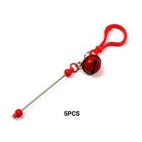 ZK438006  Bell keychain  red/5pcs
