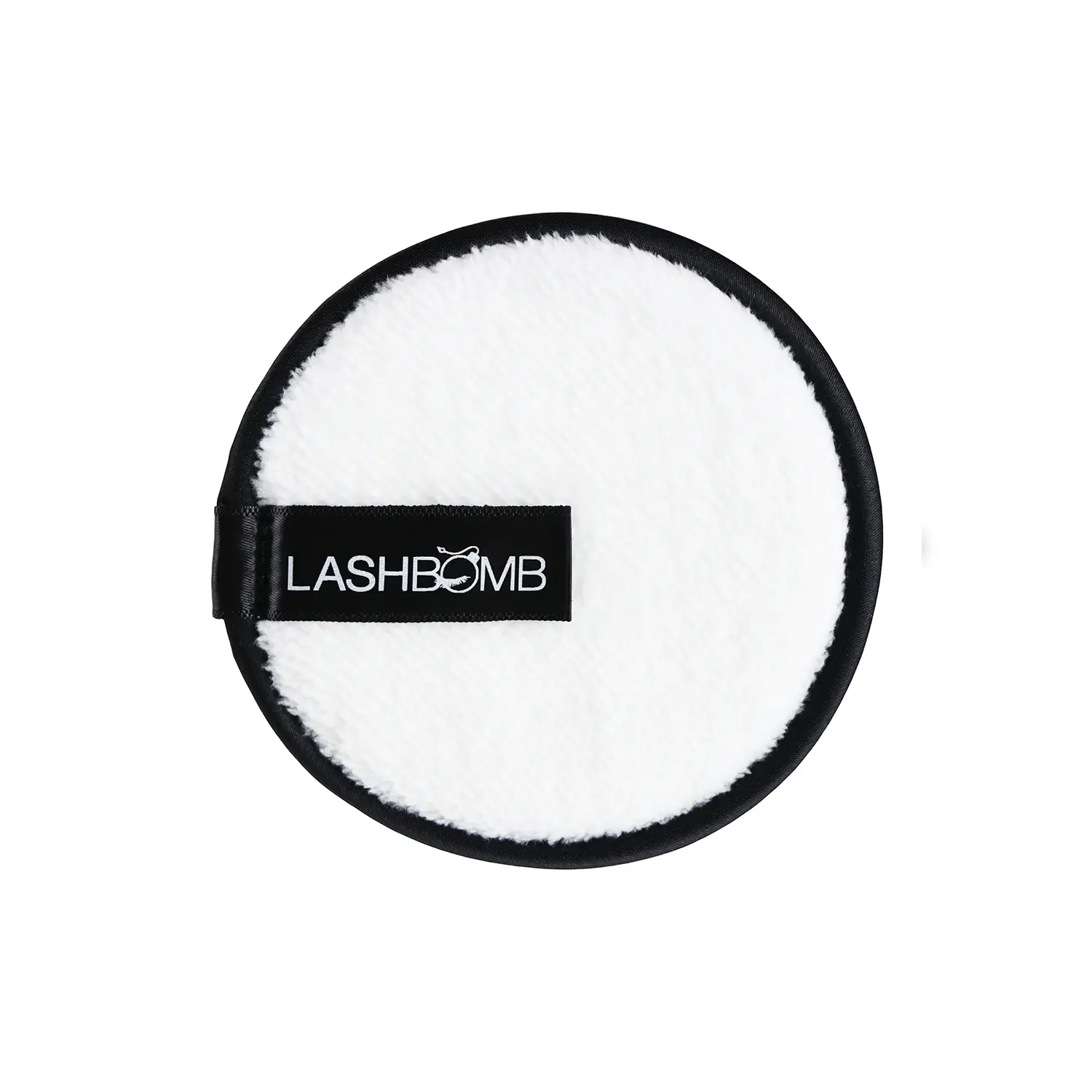 LASHBOMB Facial Cleansing Puff - Soft, Luxurious Cleansing Tool for Gentle Skincare and Comfort, Label for Easy Hang-Drying, Available in White or Rainbow Pastel