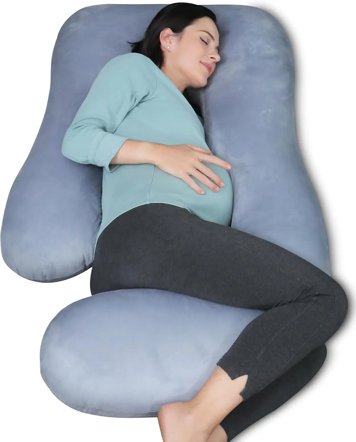 60 Inch Pregnancy Pillow for Sleeping - Full Body Maternity Support Pillow, Removable Washable Cover