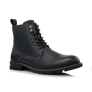 Polar Fox Knoxville plain-toe high-tip work boots, in Midnight Navy, Men's Size 6.5 - 13