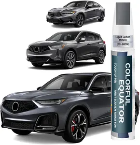 Liquid Carbon Metallic(NHM) Touch Up Paint Compatible with Acura, Car Paint Pen Scratch Repair TwoInOne Touch Up Paint, Premium Car Scratch Remover for Deep Scratches