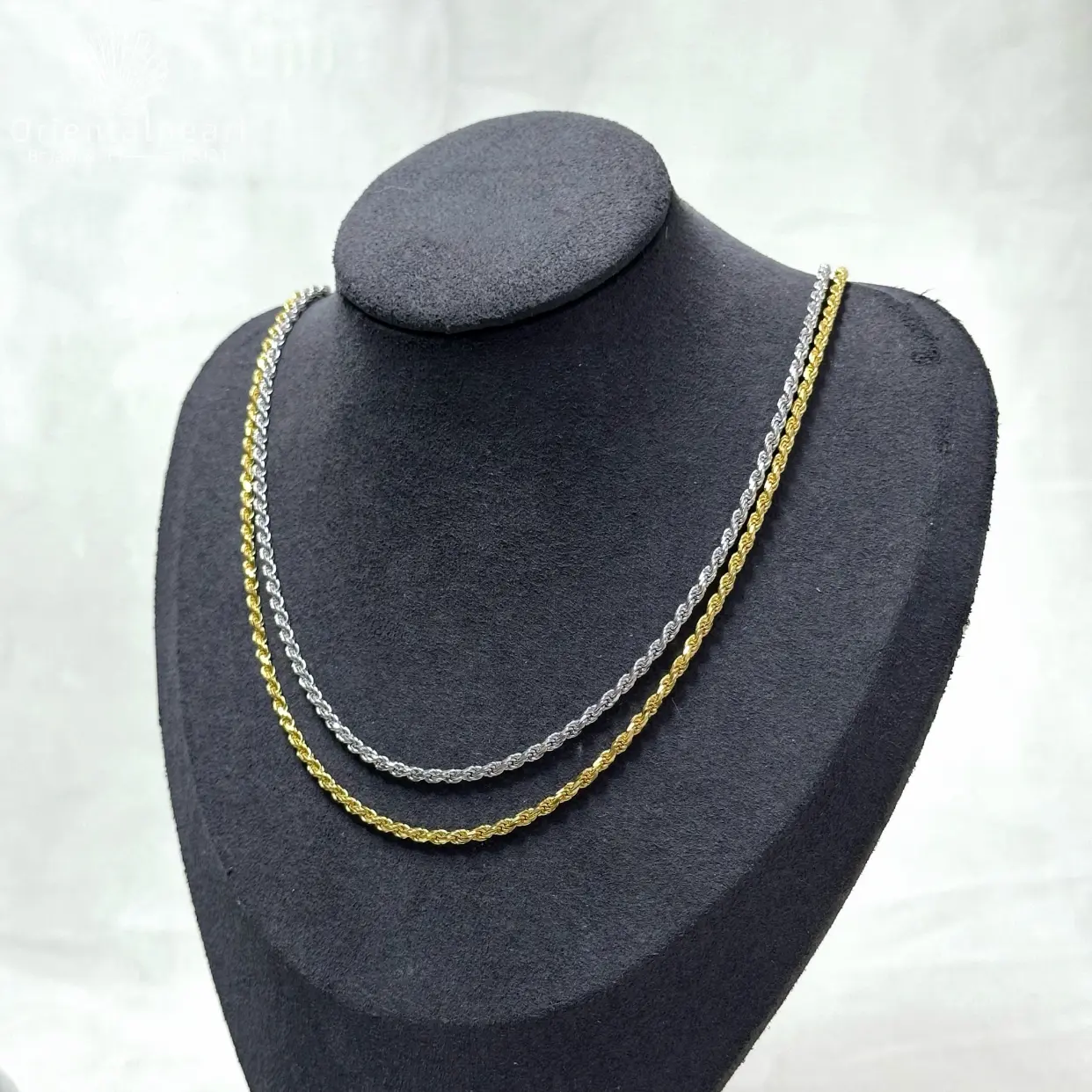 OP07-Rope chain-S925 Silver 20-Inch Necklace,Gold or Silver Color Options,Rope Chain Design,Pendant Ready Layering Jewelry