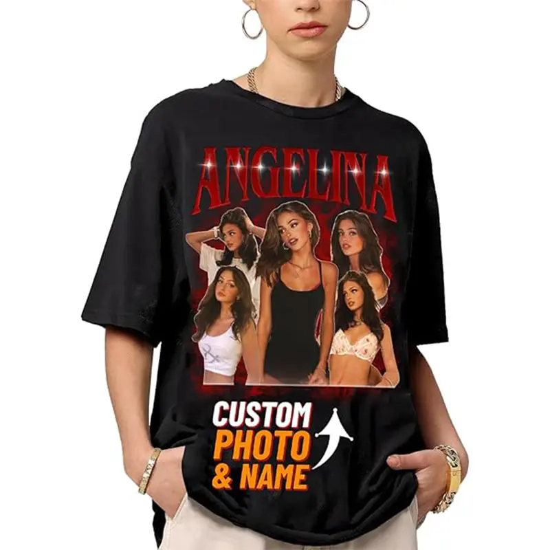 Custom Bootleg Rap Tee – Retro 90s Style Custom T-Shirt with Your Photo and Name, Personalized Bootleg Design, Trendy Gift for Him or Her, Unique Valentine’s Day Present, Custom Birthday or Anniversary Shirt, Hip Hop Graphic Tee