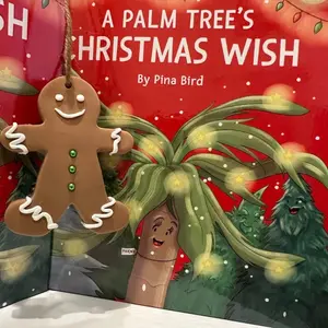 Bundle: A Palm Tree's Christmas Wish + Gingerbread Man Ornament