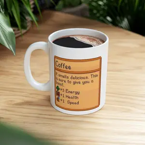 Stardew Valley Coffee Mug, Cozy Gaming Mug, Video Game Fan Gift (Flat Printed Design)