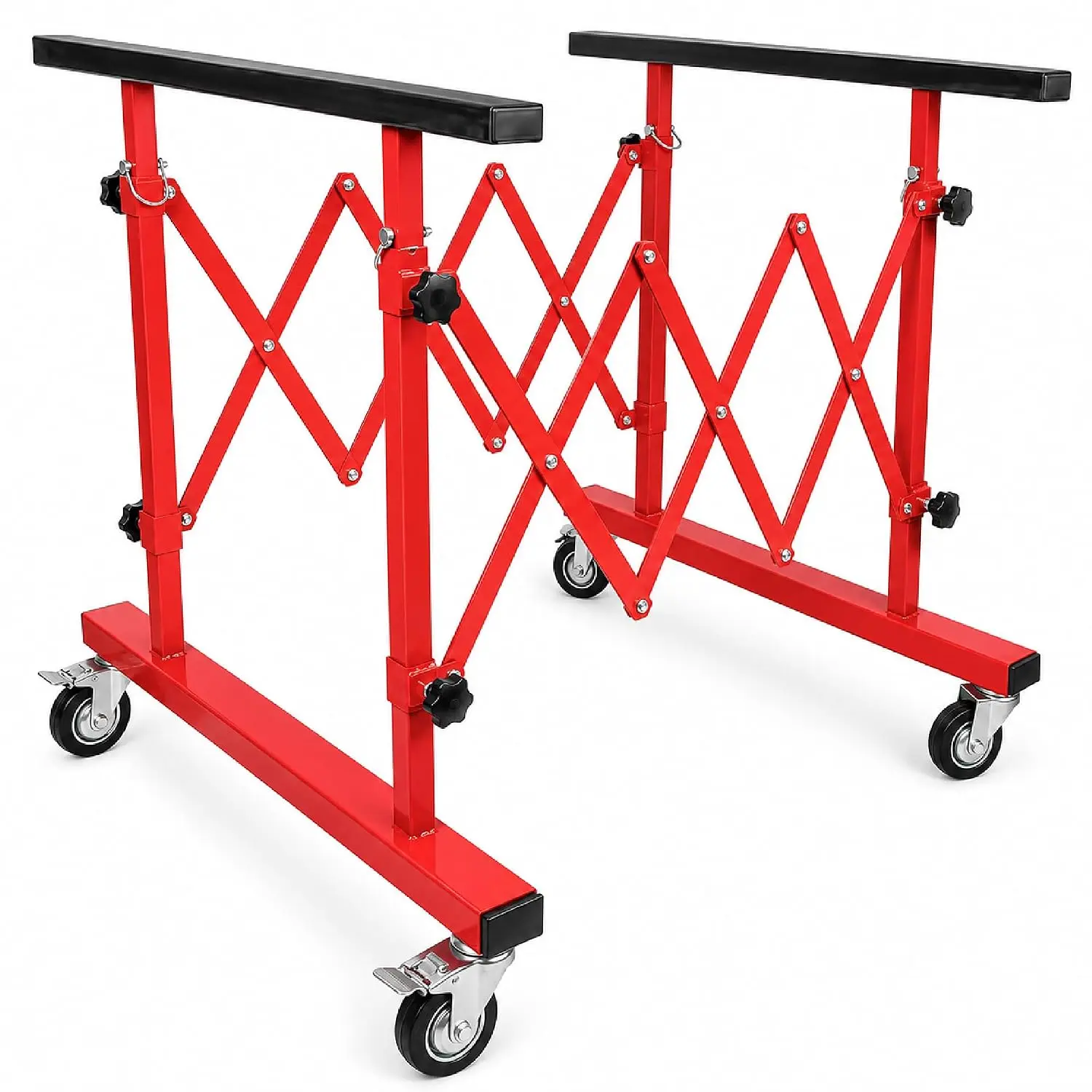 Universal Mobile Telescopic Paint Stand - Steel-Frame Adjustable Folding Trolley with Mechanical Panel Stand, Model 26497 (Specified Height Range)