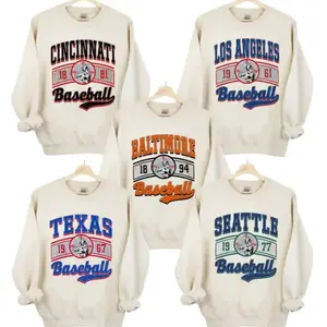 Vintage Baseball Sweatshirt, Retro Sports Graphic Crewneck, Sand Unisex Pullover, Classic Game Day Outfit, Baseball Fan Gift