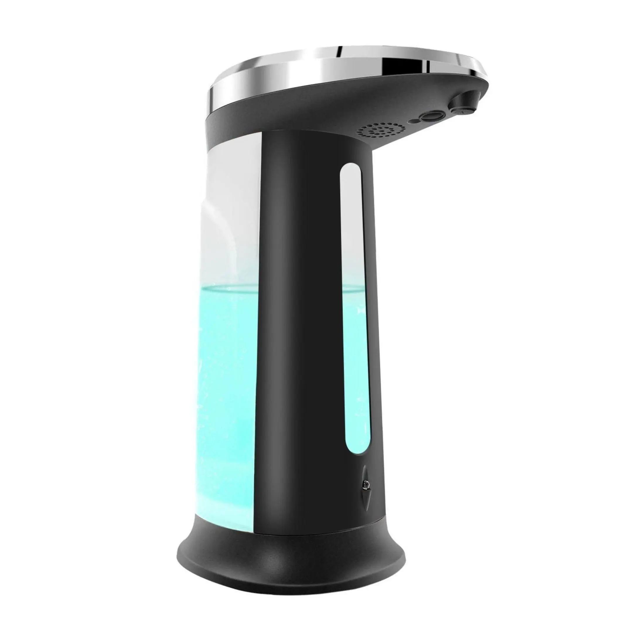 Automatic Soap Dispenser - 400ML Touchless Sensor Soap Dispenser, Adjustable 2-Level Volume, Refillable Liquid Hand Soap Dispenser for Kitchen Bathroom el Office One size Black