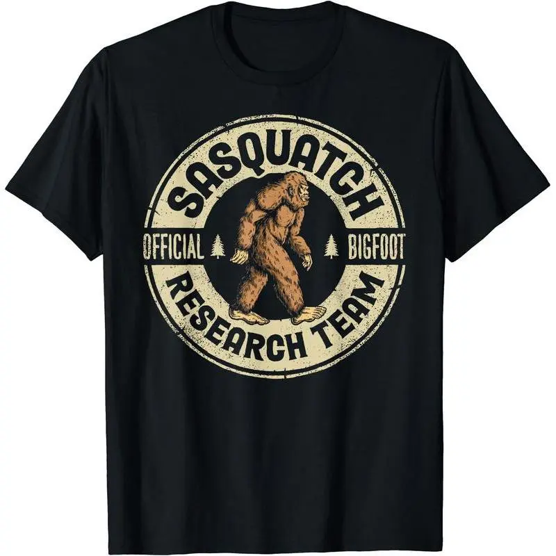 Bigfoot Research Team Retro Vintage Sasquatch T-Shirt |       Unisex Cotton Tee Gift |       Full Size Menswear Top