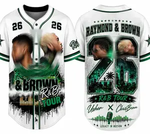 [HOT JERSEY] Personalized Raymond and Brown R&B Tour Baseball Jersey, Custom Chris Jersey Gift