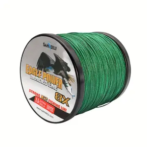 500YDS 8 Strands Braided EaglePower Fishing Line - Unbeatable Abrasion Resistance, Superior Knot Strength, Salt-Water Tested for Durability - 10LB-150LB, Moss Green & High-Vis Fishing Tackle for Anglers