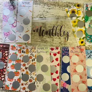 Monthly Savings Challenges, Scratch off Savings Challenge, Cash Envelope System