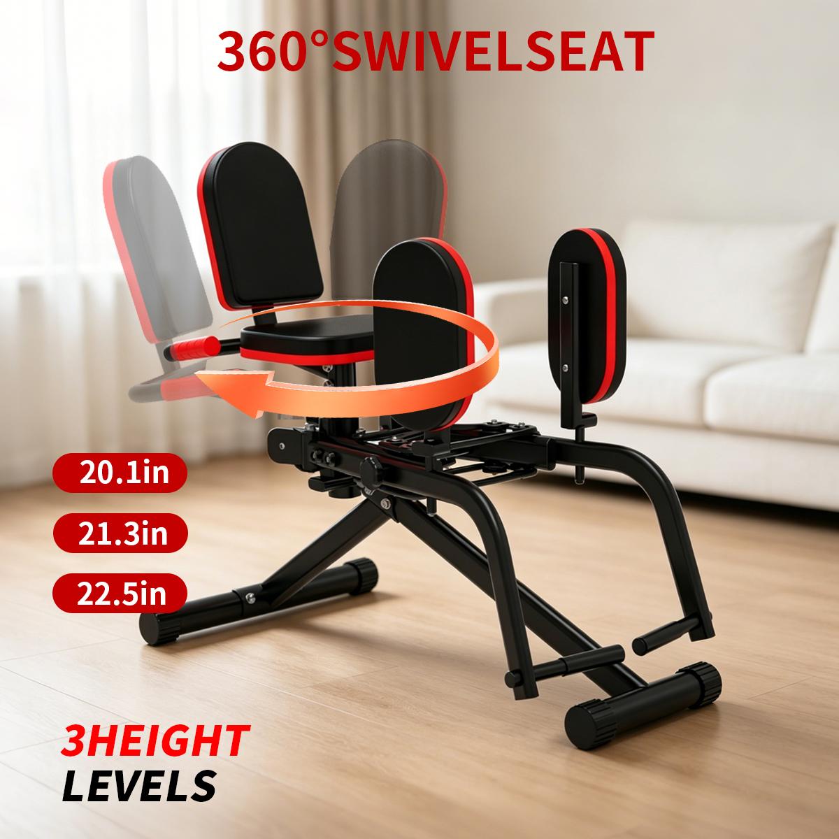 2-In-1 Dual-Resistance Cord Glute Machine - Hip Abductor  & Adductor Exercise Equipment - Adjustment Resistance Levels For Glute Strengthening, For Home Use, Upper Back Exerciser, Thigh Workout Equipment for Hip Sculpting & Butt Lifting SpringStatements