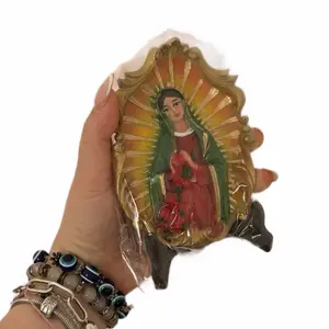 Mini Virgencita Decor Virgen Mary - Cartoon-Style Virgin of Guadalupe Design - Ideal Gift for Any Space Decoration Religious Ornaments Room