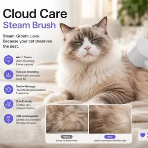 SteamPaw™ Self-Cleaning Cat Brush