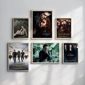 "The Twilight Saga" poster, a canvas wall decoration art piece, featuring a retro-style poster and printed material, suitable for a girl's bedroom, university dormitory, autumn kitchen decoration, and classrooms that foster a growth mindset.