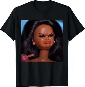 Angry Disgusted Black Doll Face Meme Reaction Meme Funny T-Shirt