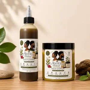 Ayiti Naturel Growth Duo Hair Oil & Pomade for Natural Hair Care