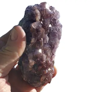 Thunder Bay Amethyst Cluster • 500 g Self-Standing Red-Tinted Crystal • Natural Canadian Quartz with Hematite Highlights