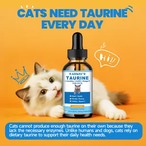 Taurine Supplement for Cats - Cat Heart Health, Cardiac Function Support - Cat Taurine Drops with L-Carnitine, CoQ10, Omega-3, L-Arginine - Feline Immune System Support - 60ML, Roast Chicken Flavor fathersdaygiftideas