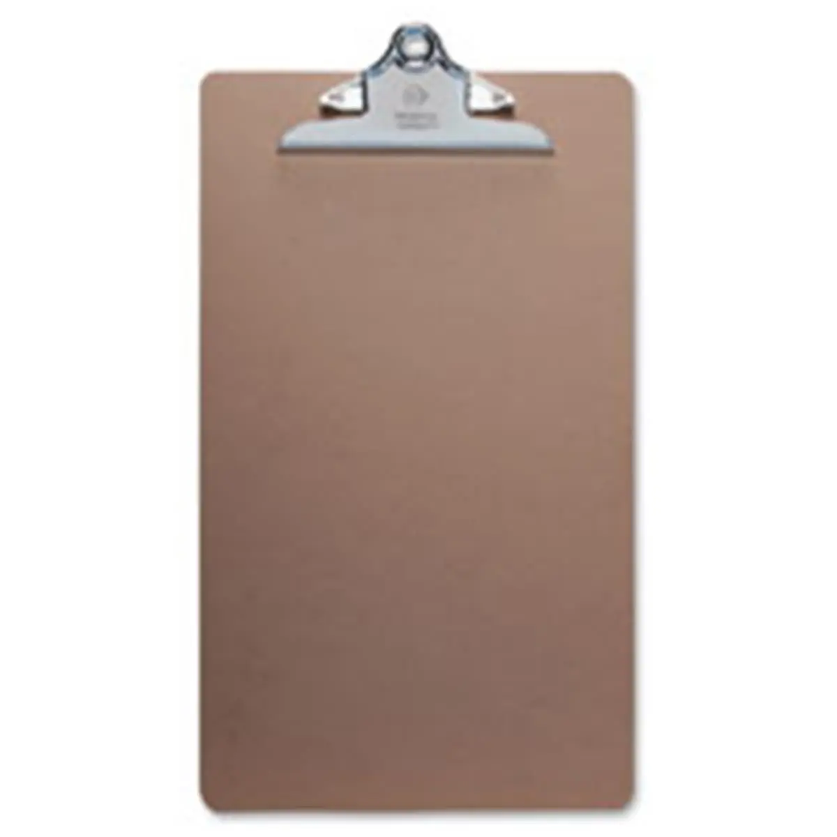 Business Source 9x12.5 in Brown Hardboard Clipboard with Standard Metal Clip, Smooth Writing Surface, Secure Papers, Office Accessories