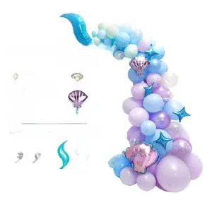 2026 Mermaid Theme Birthday Party Decoration Latex Balloon Set