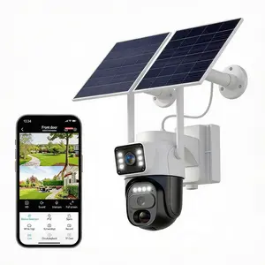 Hawkray 4G LTE Cellular Solar Security Camera, 360° Live View, 2K Color Night Vision, No WiFi Needed, PIR Motion Detection, Two-Way Talk, Built-in SIM Card, Wireless Outdoor Solar-Powered Surveillance