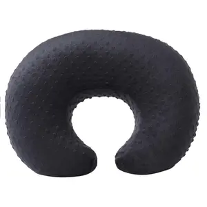 Premium Microfiber Nursing Pillow Cover, Cozy Maternity Accessory for Moms, Snug-Fitting Breastfeeding Pillow Slipcover, Soft Comfort Care Item, Ideal Baby Gift (Black)