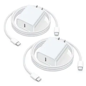2Pack 6FT PD 20W Fast Charger for New Airpods 4 4th, AirPods Max 2024 Pro 2 2nd Earbuds, iPad 10th Generation,Mini 6,Air 5/4,Pro 13/12.9/11, iPhone 16 15 USB C to USB Type C Woven Cable Charging Cord