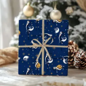 Vintage Nightmare Before Christmas Wrapping Paper, Funny Cartoon Gift Wrap For Fans, Birthday, Holiday, Merry Christmas Present Gift Ideas