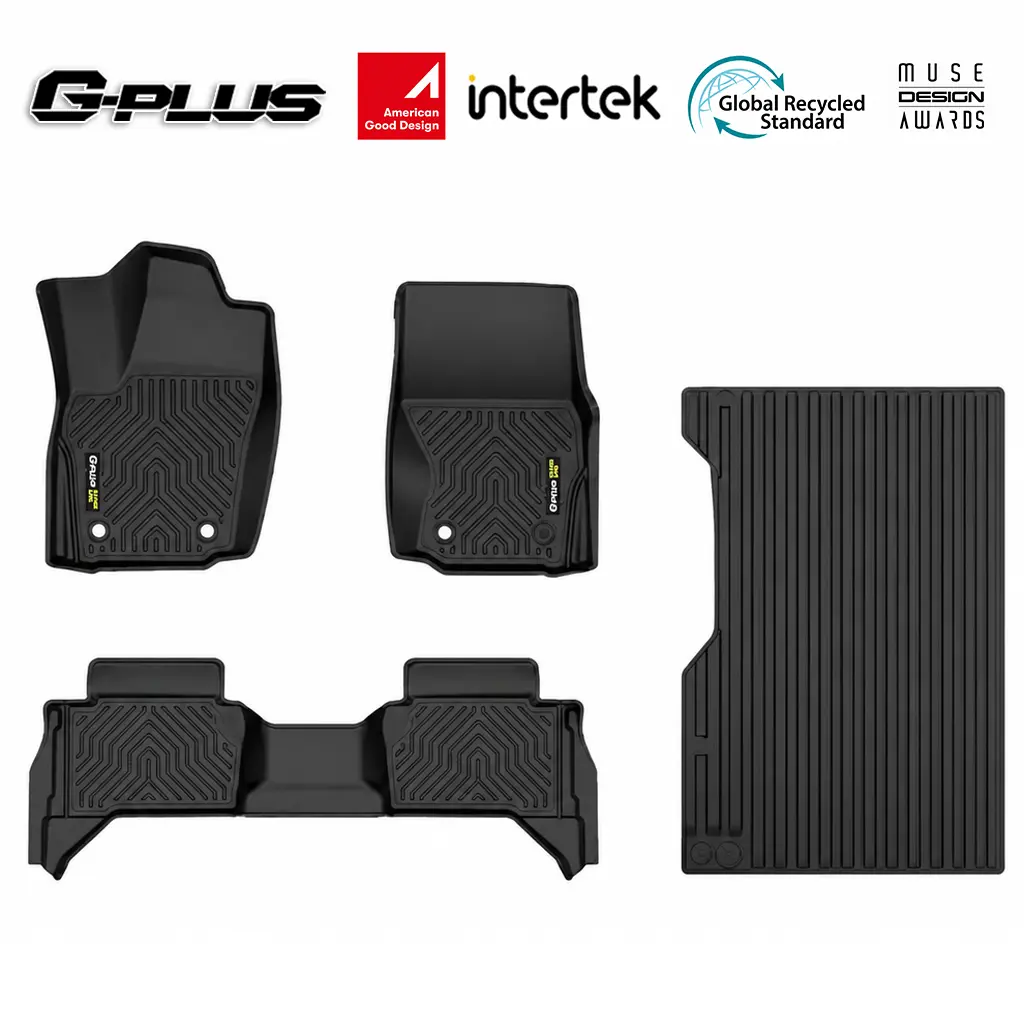 G-PLUS TPE Floor Mats & Cargo Liners for Toyota Tacoma Double Cab/Access Cab 2005-2026, 1st-2nd Row, 1-4PCS All-Weather Truck Accessories for Automatic Transmission Car Owners
