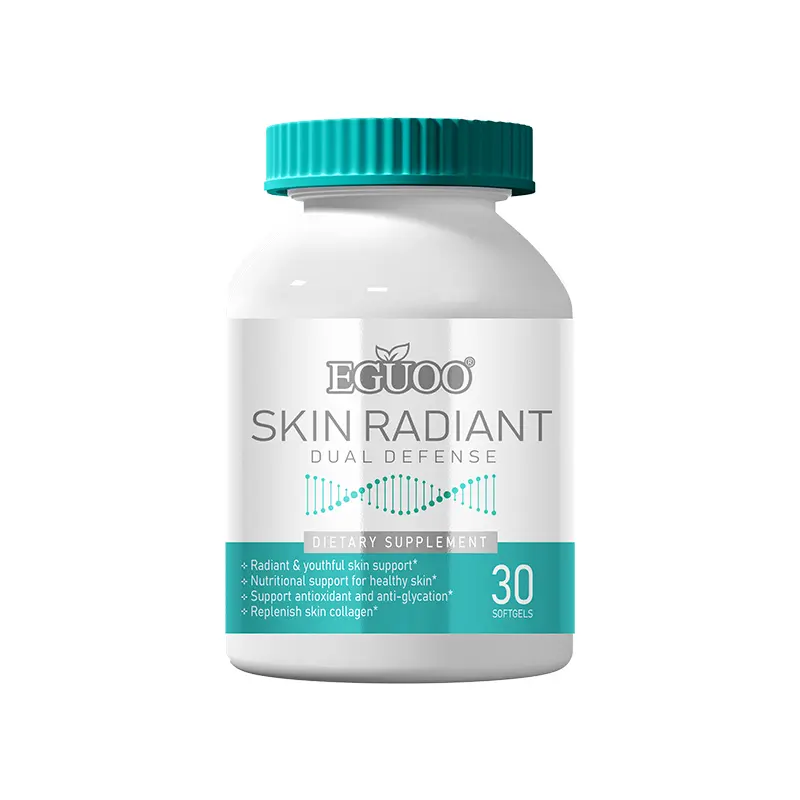 EGUOO Skin Radiant Dual Defense Dietary Supplement for Radiant Youthful Skin Support 30 Softgels