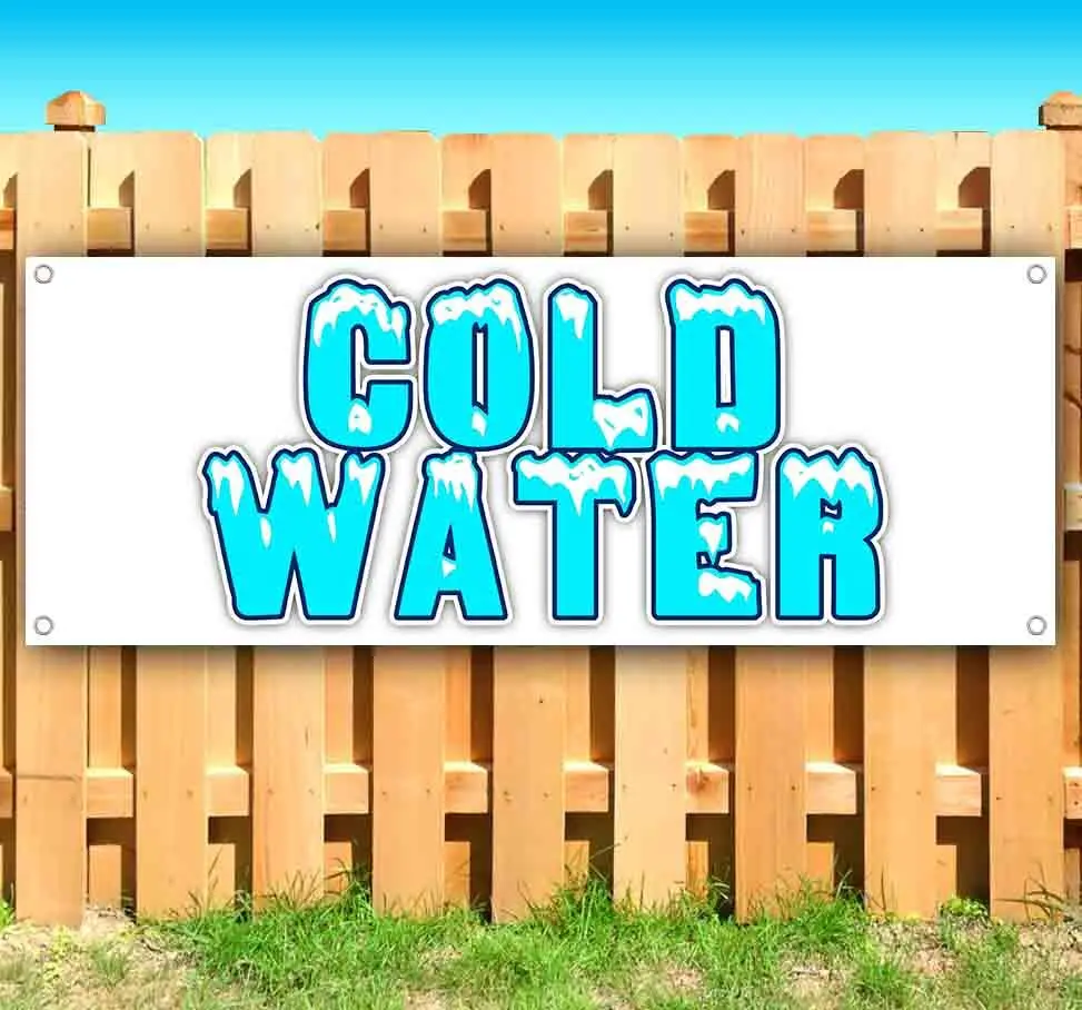 Cold Water Vinyl Banner – Heavy-Duty 13 oz Indoor/Outdoor Business Sign – Multiple Sizes