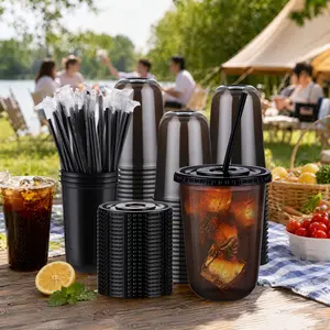 Plastic Cups Set, 10/30/60 Pieces, Ideal for Office Coffee, Beach Parties, Camping Picnics, Gatherings, Durable & Reusable