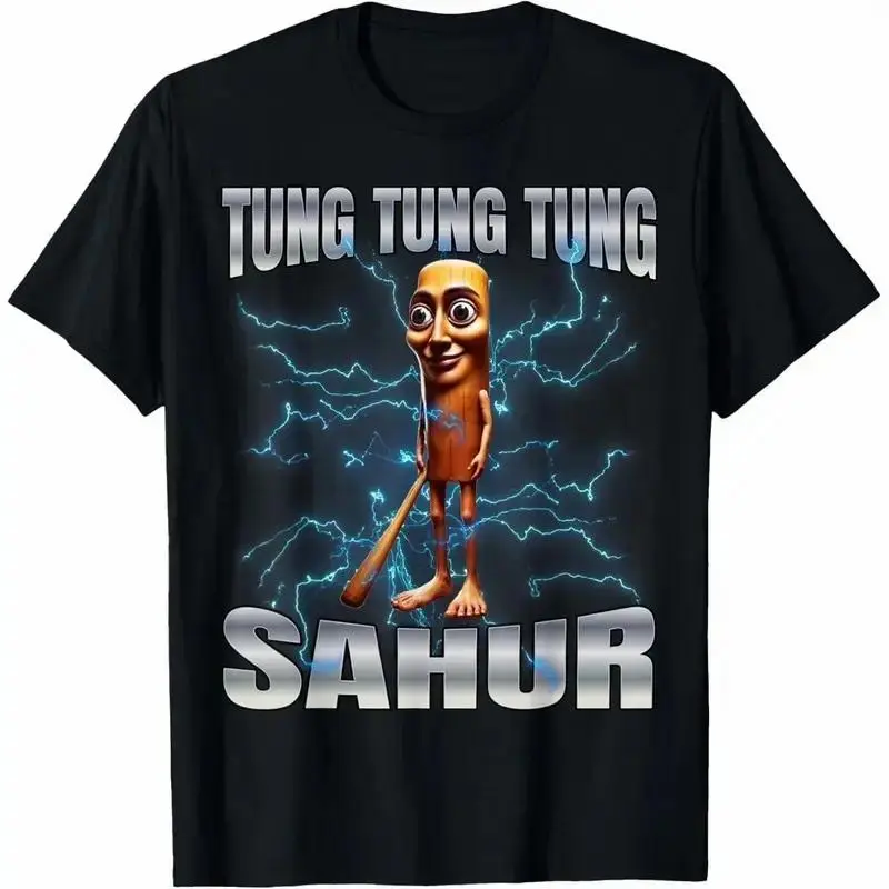 Unisex Tung Tung Tung Sahur T-Shirt women graphic shirts 100% Cotton