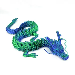 3d printed dragon ornaments, 60CM explosive Chinese dragon toy crafts, movable joints, creative hand-made holiday birthday gifts