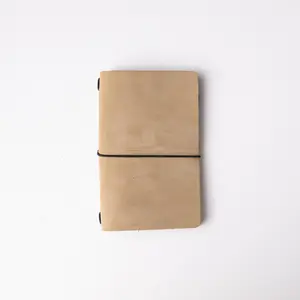 Beige Suede Travel Notebook