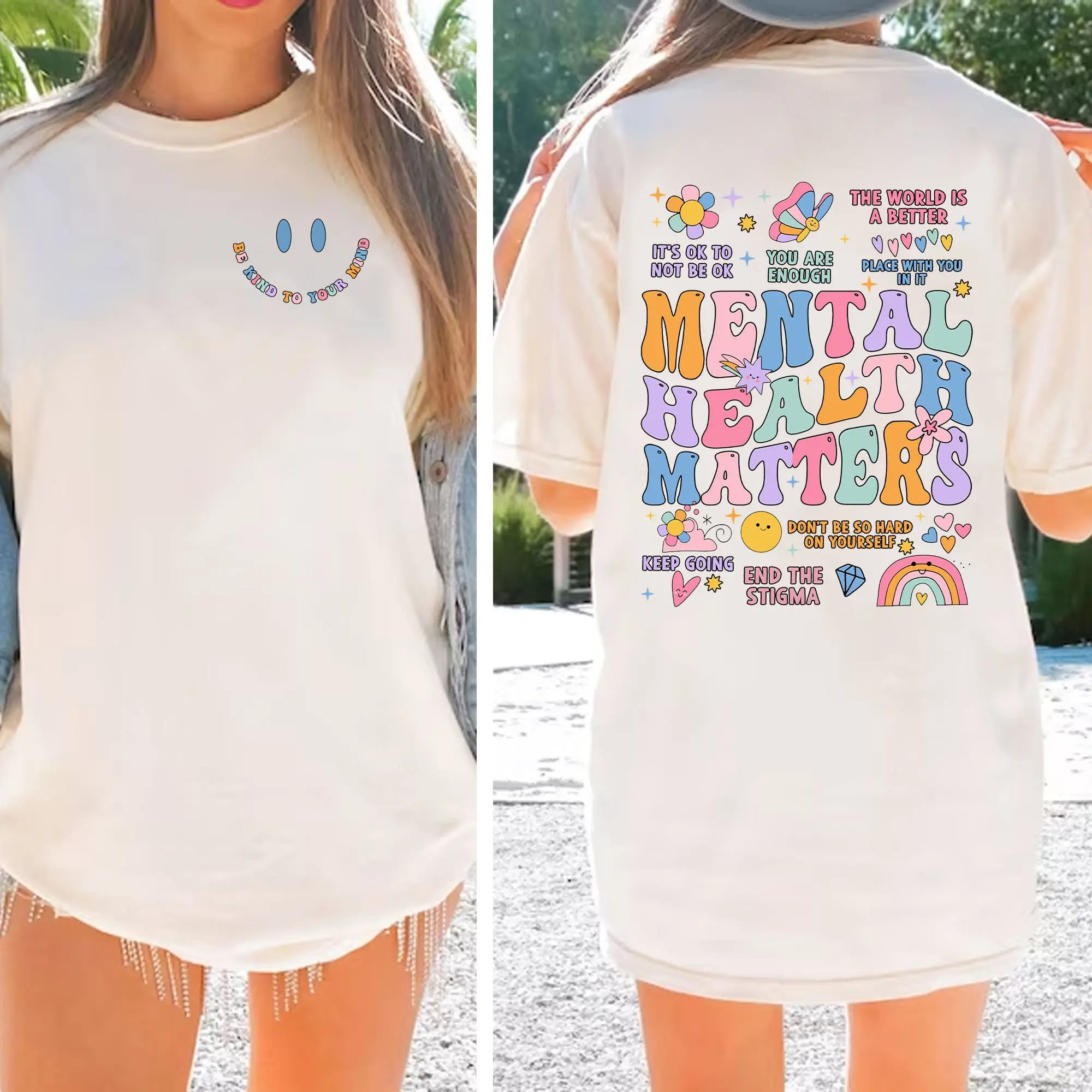Mental Health Matters Shirt, Mental Health Shirts, Comfort Colors T-shirt, Women Inspirational Graphic Printed Shirts, Inspirational Gifts, Gift for Her, Womenswear Top Cotton Fabric Tee