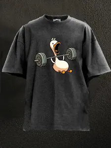 BENCH PRESS DUCK WASHED GYM SHIRT for Him, Motivated Gym T-shirt, Fitness gift for Workout Enthusiasts, Weightlifters, Bodybuilding Shirt, Pump Cover Gym Tee for Men Women