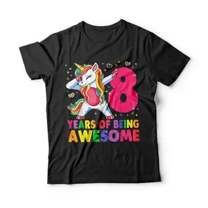 8 Years Old Unicorn Dabbing 8th Birthday Girl Unicorn Party T-Shirt Breathable Graphic Tee Peak Design Sweatshirt Hoodie