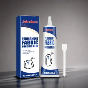 Jakehoe Transparent Waterproof Adhesive Glue, Heat Resistant Washable Denim Fabric Glue, Durable Clothing Repair Glue