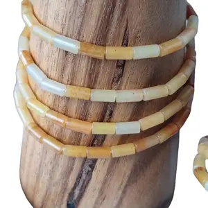 Adjustable Macrame Bracelet with Carnelian Beads for Women